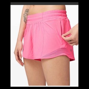 Lululemon Hotty Hot Short II Long 4" Dark Prism Pink